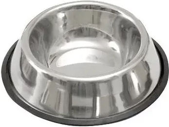 Kerbl Futternapf aus Edelstahl rutschfest Silber 1800 ml - 1,8 l – Bild 1 von 6