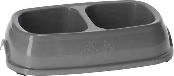 Kerbl Futternapf aus Kunststoff für große Hunde in Grau – Bild 1 von 5