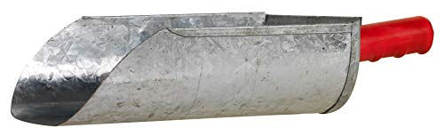 Produktbild von Kerbl Futterschaufel aus verzinktem Metall mit Kunststoffstiel Silber 2L - 2 l