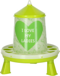 Kerbl Futterspender Ladies für Hühner und Enten mit Standfüßen 2,4 l / 2 kg grün - 2,4 l – Bild 1 von 11