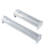Produktbild von Kerbl Futtertrog aus Metall für Hühner und Küken in Silber 75 cm