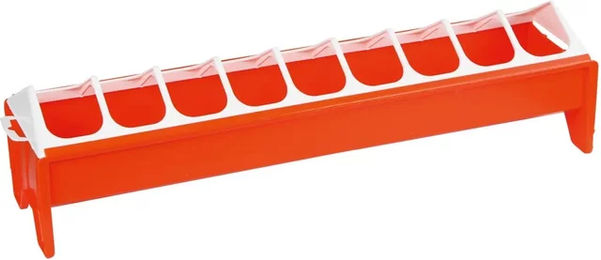 Produktbild von Kerbl Futtertrog für Geflügel aus Kunststoff in Rot oder Orange