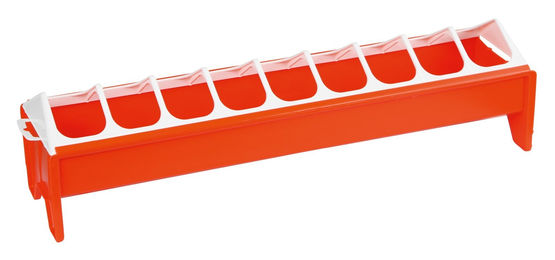 Kerbl Futtertrog für Hühner aus Kunststoff in Orange – Bild 1 von 4