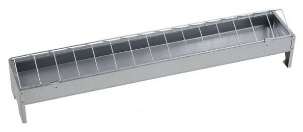 Kerbl Futtertrog für Hühner aus verzinktem Metall – Bild 1 von 7