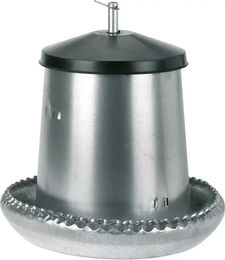 Produktbild von Kerbl Futtertrog für Hühner verzinktes Metall unmontiert