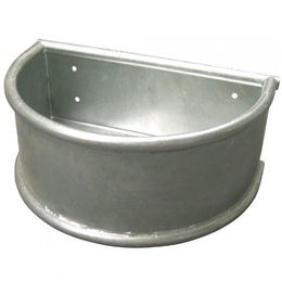 Kerbl Futtertrog Rundtrog aus Metall feuerverzinkt Silber 28 l - 28 l – Bild 1 von 2