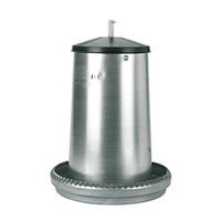 Produktbild von Kerbl Geflügel-Futterautomat aus verzinktem Metall für Hühner und Küken - 18 l