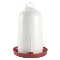 Produktbild von Kerbl Geflügeltränke Doppelzylinder aus Kunststoff für Hühner und Enten 12 Liter Rot/Weiß