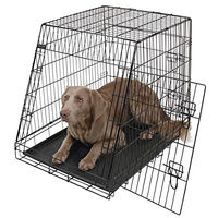 Produktbild von Kerbl Gittertransportbox für Hunde aus Metall in Schwarz
