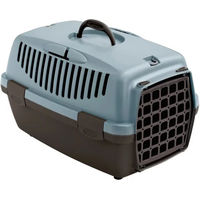 Produktbild von Kerbl Gulliver 1 Transportbox für Hunde und Katzen aus Kunststoff Blau Braun