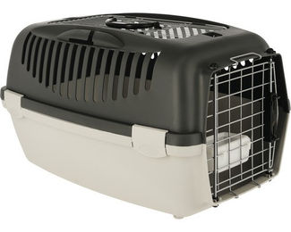 Kerbl Gulliver 3 IATA Top Free Transportbox für Hunde und Katzen aus Kunststoff Weiß-Schwarz 61 x 40 x 38 cm – Bild 1 von 4