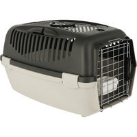 Produktbild von Kerbl Gulliver 3 IATA Top Free Transportbox für Hunde und Katzen aus Kunststoff Weiß-Schwarz 61 x 40 x 38 cm