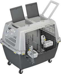 Kerbl Gulliver Touring IATA Transportbox aus Kunststoff Grau Größe L – Bild 1 von 11