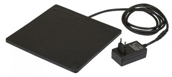 Kerbl Gummi-Heizplatte für Geflügeltränken und Kleintiere 24 x 24 x 0,7 cm Schwarz – Bild 1 von 6