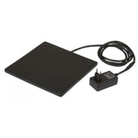 Produktbild von Kerbl Gummi-Heizplatte für Geflügeltränken und Kleintiere 24 x 24 x 0,7 cm Schwarz
