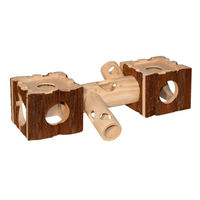 Produktbild von Kerbl Hamsterburg mit Tunnel aus Naturholz für Hamster 40 x 12 x 10 cm