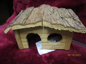 Kerbl Hamsterhaus Nature Häuschen aus Holz für Hamster und Mäuse 20 x 14 x 12 cm – Bild 1 von 4
