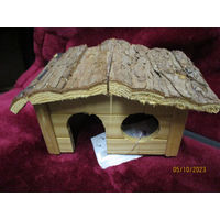 Produktbild von Kerbl Hamsterhaus Nature Häuschen aus Holz für Hamster und Mäuse 20 x 14 x 12 cm