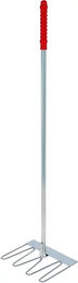 Kerbl Harke Bube mit rotem Griff in Silber und Rot – Bild 1 von 1