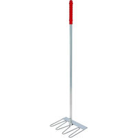 Produktbild von Kerbl Harke Bube mit rotem Griff in Silber und Rot