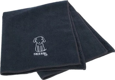Produktbild von Kerbl Haustierhandtuch aus Polyester in Blau oder Grau für erwachsene Tiere