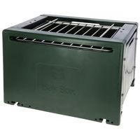 Produktbild von Kerbl HayBox Futterständer für Pferde aus Metall in Silber und Grün - 1 Stk.