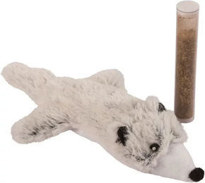 Kerbl Hermine Plüschspielzeug für Katzen mit Katzenminze in Grau und Weiß - 17 cm – Bild 1 von 2