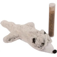 Produktbild von Kerbl Hermine Plüschspielzeug für Katzen mit Katzenminze in Grau und Weiß - 17 cm