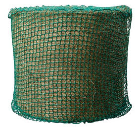 Kerbl Heunetz für Rundballen aus Kunststoff in Grün mit 4,5 x 4,5 cm Maschenweite und 180 x 180 cm Maßen für Pferde – Bild 1 von 7