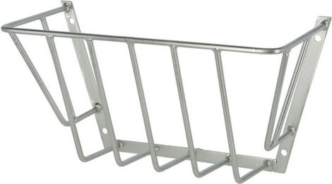 Kerbl Heuraufe aus verzinktem Metall zur Wandmontage Silber – Bild 1 von 3