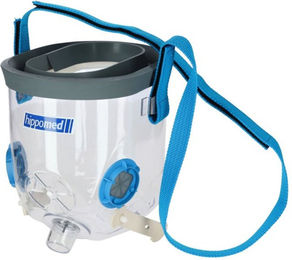 Kerbl Hippomed Inhalationsmaske für AirOne Flex Kaltblut aus Kunststoff in Weiß und Transparent – Bild 1 von 3