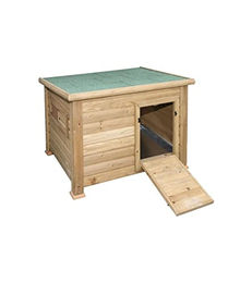 Kerbl Hobbyfarming Duck Town Enten- und Gänsestall aus Holz mit wetterfestem Bitumendach 93x73x67cm – Bild 1 von 10