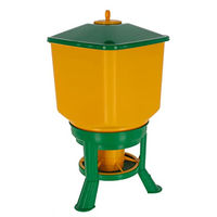 Produktbild von Kerbl Hobbyfarming Futterautomat mit Standfüßen für Hühner und Kaninchen aus Kunststoff 30l Gelb Grün - 30 l