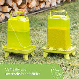Kerbl Hobbyfarming Futtertrog für Geflügel aus Kunststoff in Grün – Bild 1 von 7