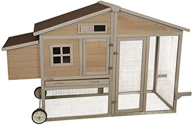 Kerbl Hobbyfarming Räder Nachrüstset für Hühnerstall aus Kunststoff in Schwarz und Weiß – Bild 1 von 3