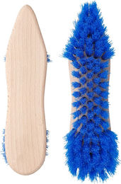 Produktbild von Kerbl Hufwaschbürste aus Holz in Blau und Bunt zur Hufpflege