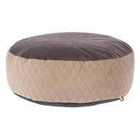 Produktbild von Kerbl Hundekissen Pouf aus Velours in Braun Ø 60x18 cm