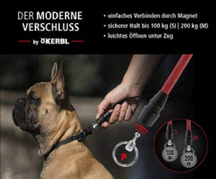 Produktbild von Kerbl Hundeleine Vegas aus echtem Leder in Braun Größe M