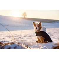 Produktbild von Kerbl Hundemantel Teddy Winter Plüsch Wasserabweisend Blau oder Schwarz 45-59 cm Bauchumfang