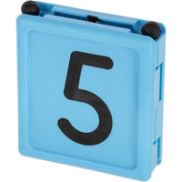 Produktbild von Kerbl Hundemarke für faltbare Halsbänder Blau aus Kunststoff 6er Pack
