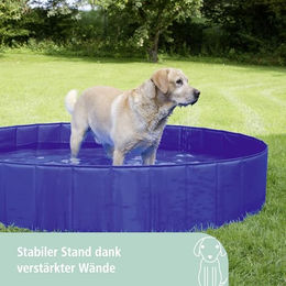Kerbl Hundepool aus Kunststoff Blau 120 cm Durchmesser 30 cm Höhe - 340 l – Bild 1 von 8