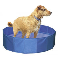 Produktbild von Kerbl Hundepool blau zusammenfaltbares Hundeplanschbecken aus Kunststoff - 75 l