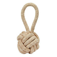 Produktbild von Kerbl Hundespielzeug Ball am Seil aus Jute und Baumwolle XL Beige