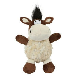 Kerbl Hundespielzeug Esel Shaggy aus Chenille mit Quietschfunktion 24 cm Braun Bunt - 1 Stk. – Bild 1 von 2