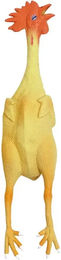 Kerbl Hundespielzeug Huhn aus Latex mit Squeaker Gelb Rot 40 cm - 1 Stk. – Bild 1 von 4