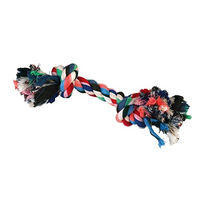 Produktbild von Kerbl Hundespielzeug Zahnknoten aus Baumwolle bunt 26 cm - 120 g
