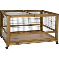 Produktbild von Kerbl Indoor Space Kleintierkäfig aus Holz für Nagetiere 116 x 75 x 70 cm Beige Braun