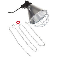 Produktbild von Kerbl Infrarot Wärmestrahler Rotlichtlampe aus Aluminium für Ferkel und Küken Silber 21 cm