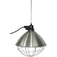 Produktbild von Kerbl Infrarot-Wärmestrahlgerät für Kleintiere mit 35 cm Aluminium-Schirm und Schutzkorb in Silber - 1 Stk.