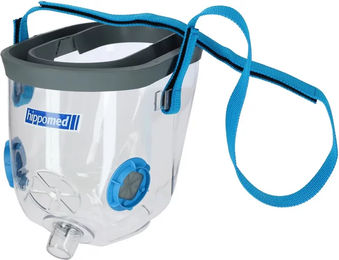 Produktbild von Kerbl Inhalationsmaske Hippomed AirOne Flex aus Kunststoff in Weiß und Transparent